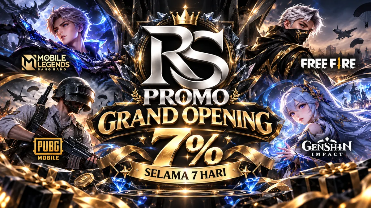Dapatkan Promo Grand Opening 7% Selama 7 Hari Di Semua Game Kesayangan Kalian Gengs