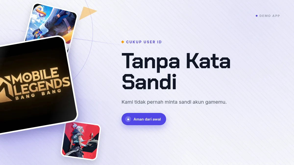 Tanpa kata sandi akun game, cukup User ID