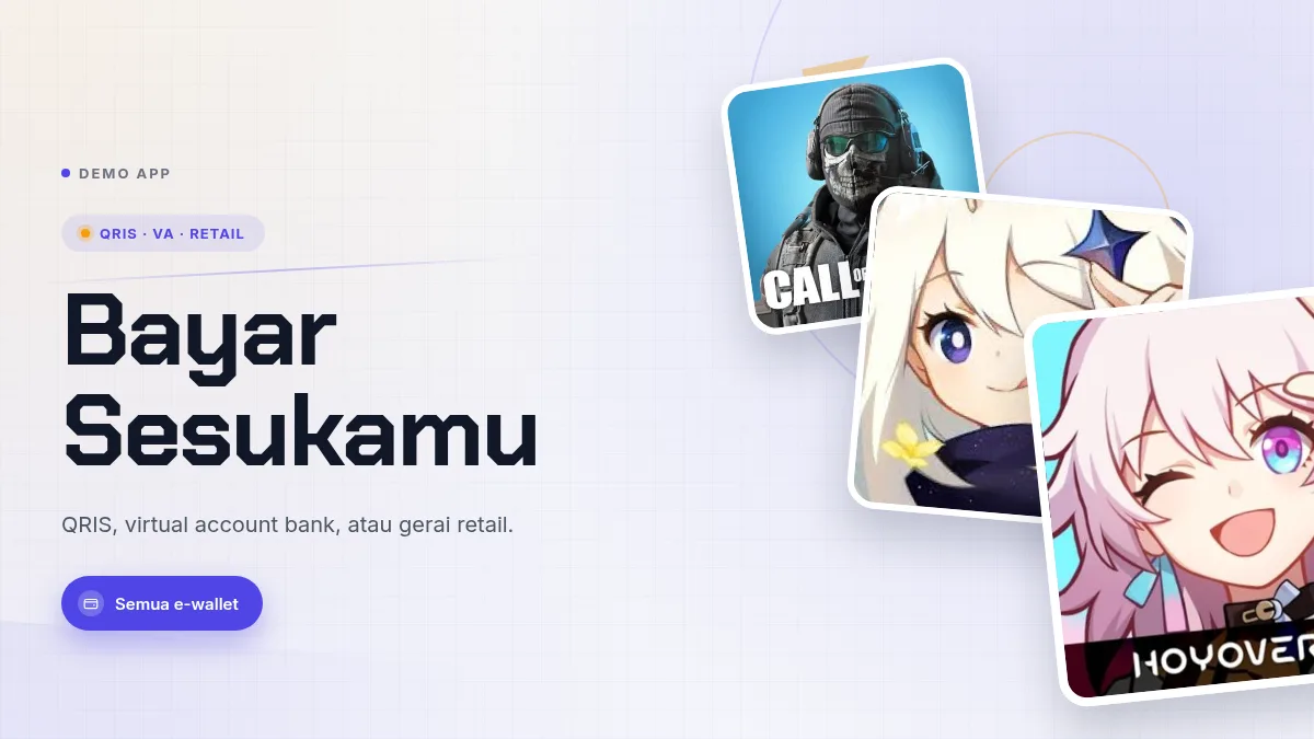 Bayar pakai QRIS, virtual account, atau gerai retail