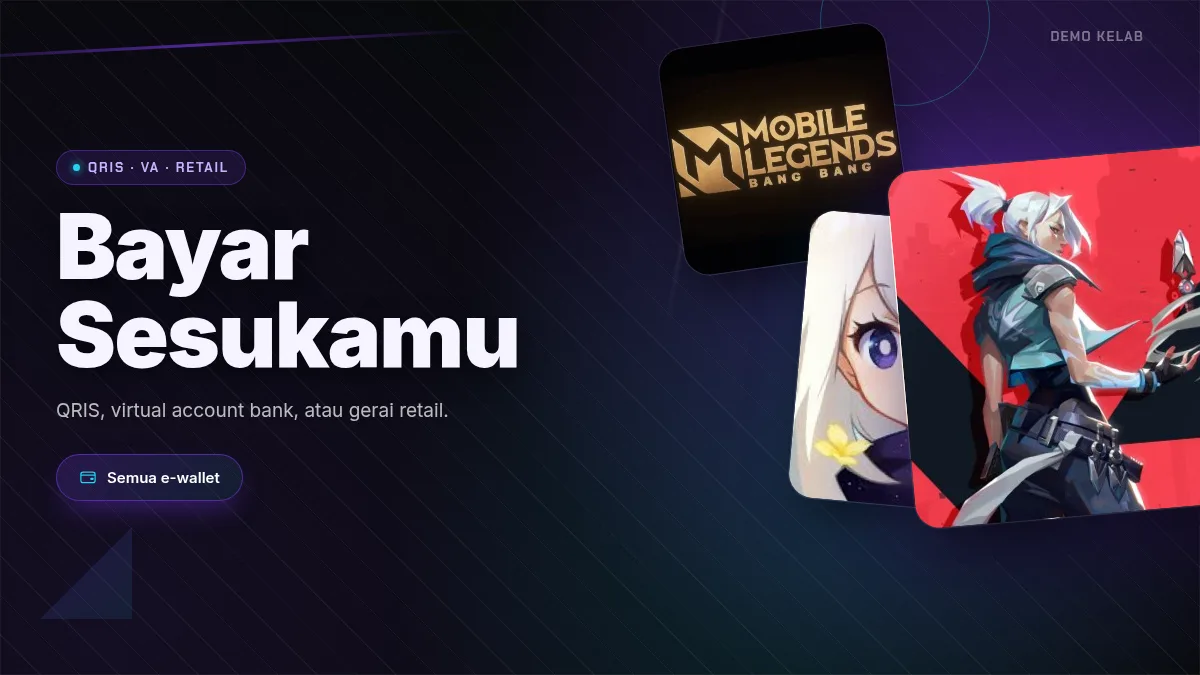 Bayar pakai QRIS, virtual account, atau gerai retail