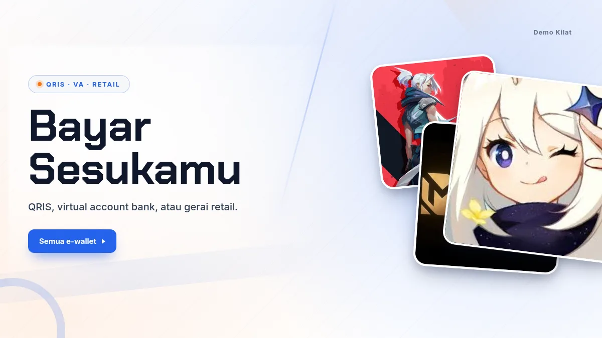Bayar pakai QRIS, virtual account, atau gerai retail