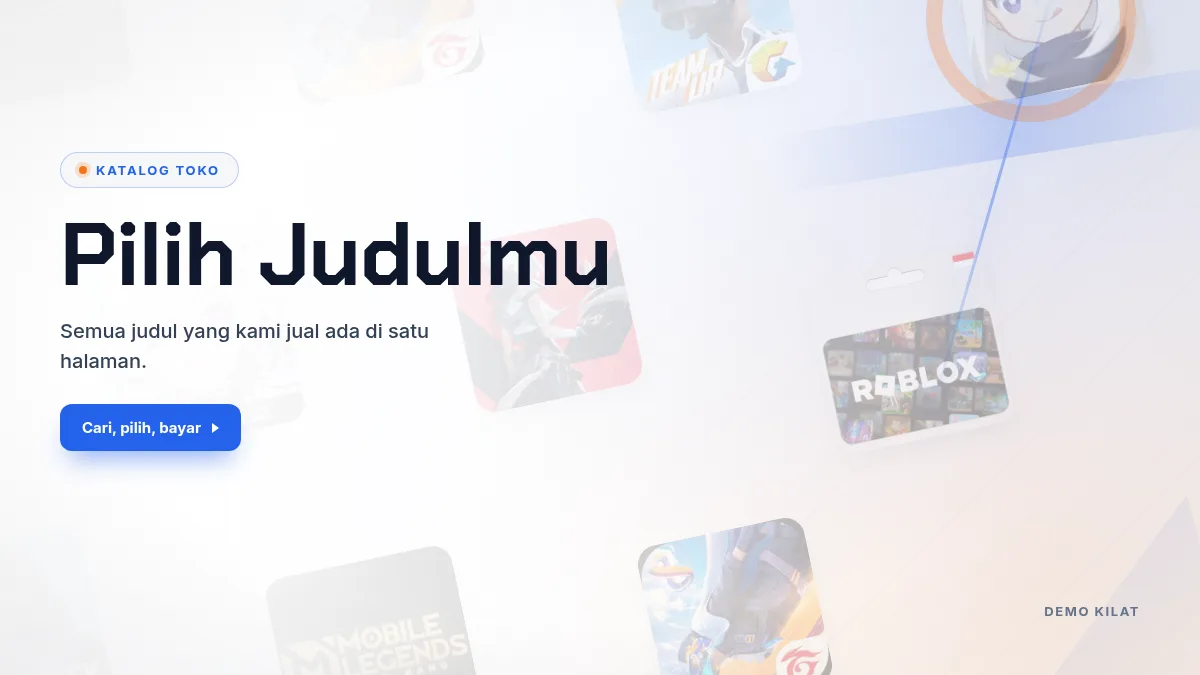 Katalog lengkap, semua judul di satu halaman