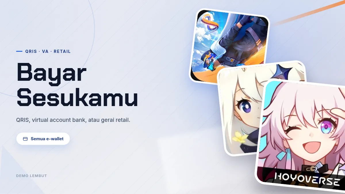 Bayar pakai QRIS, virtual account, atau gerai retail
