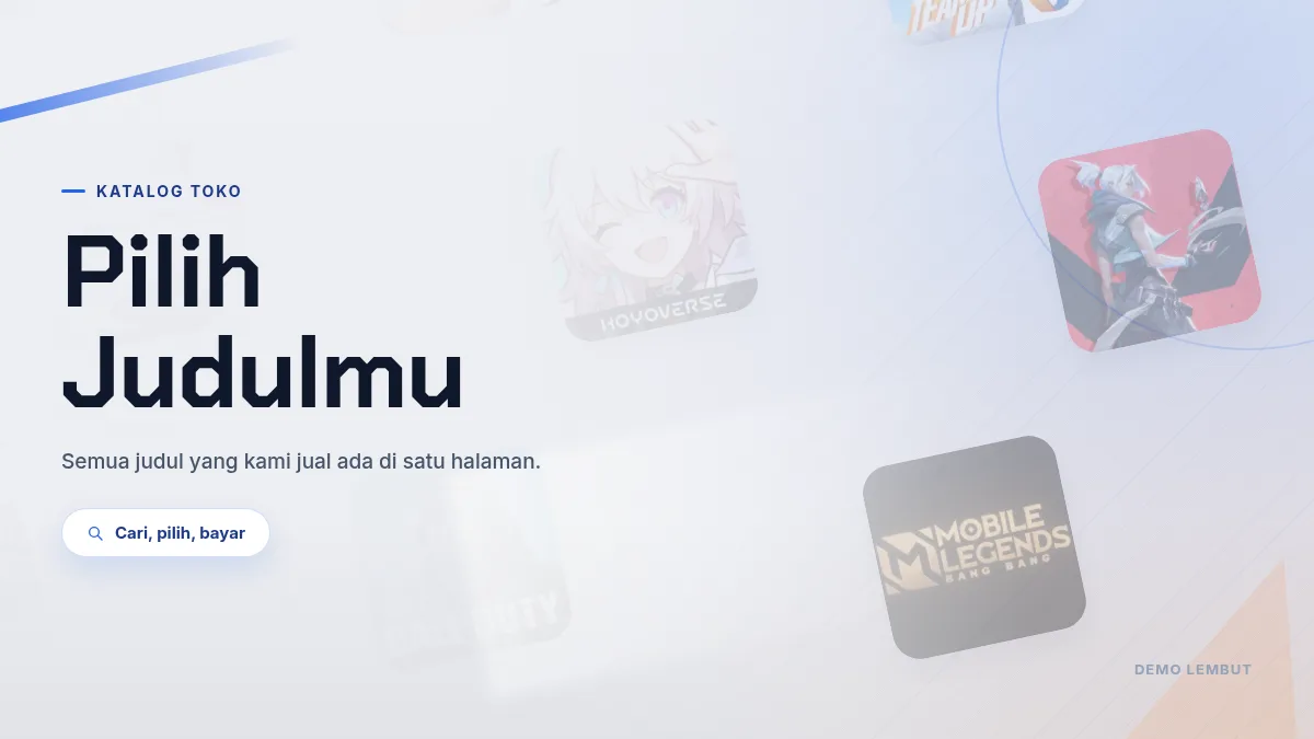 Katalog lengkap, semua judul di satu halaman