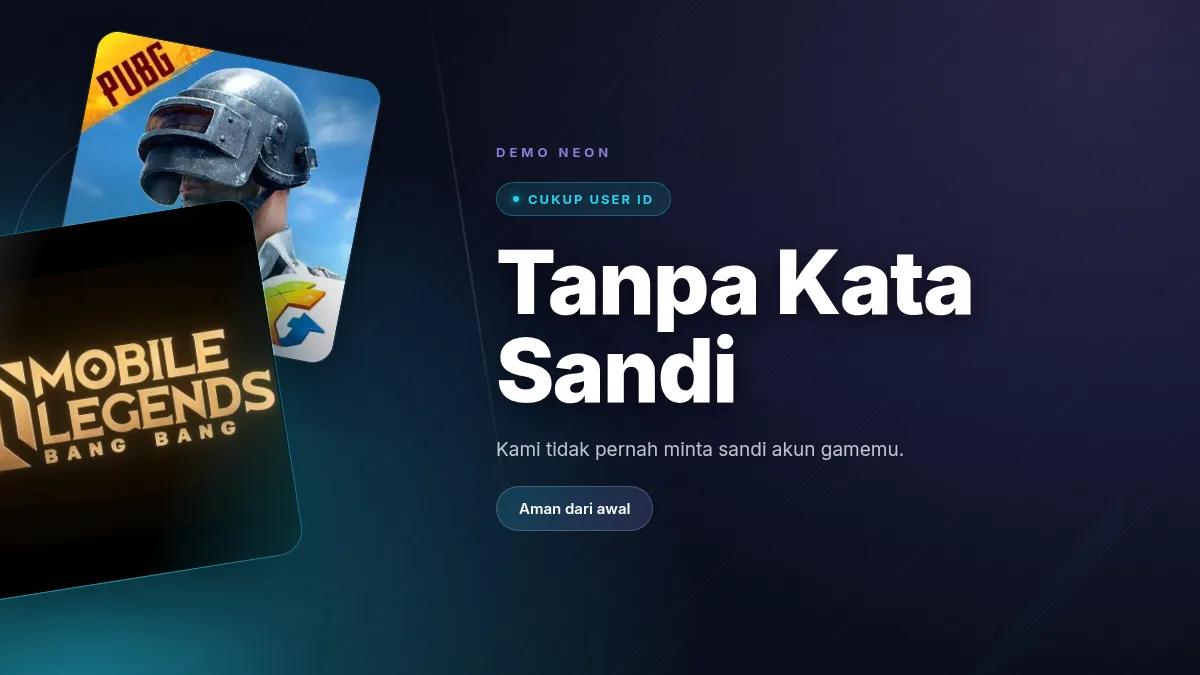 Tanpa kata sandi akun game, cukup User ID