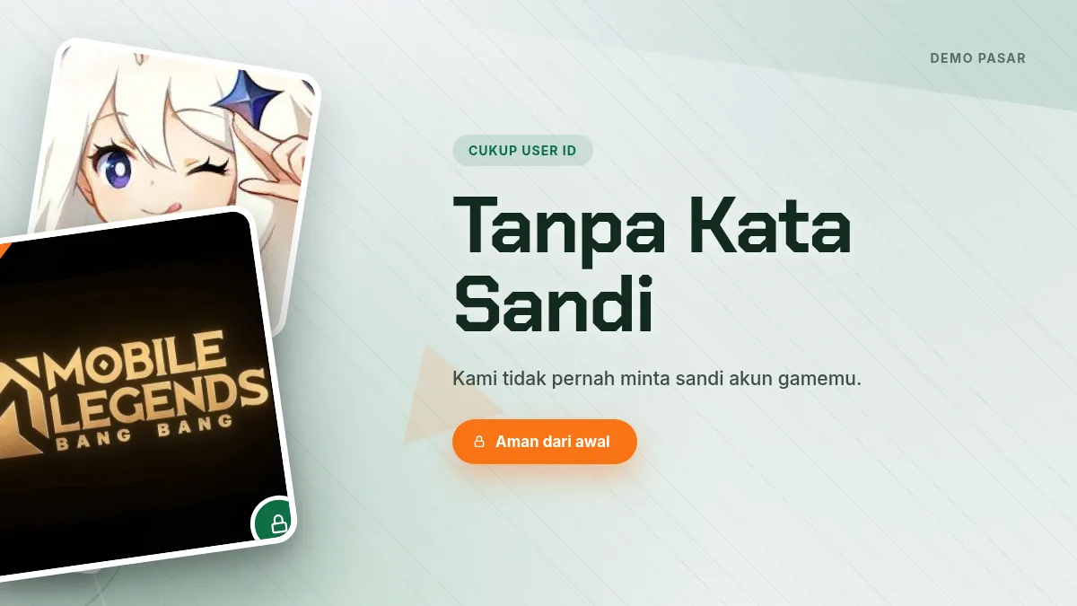 Tanpa kata sandi akun game, cukup User ID