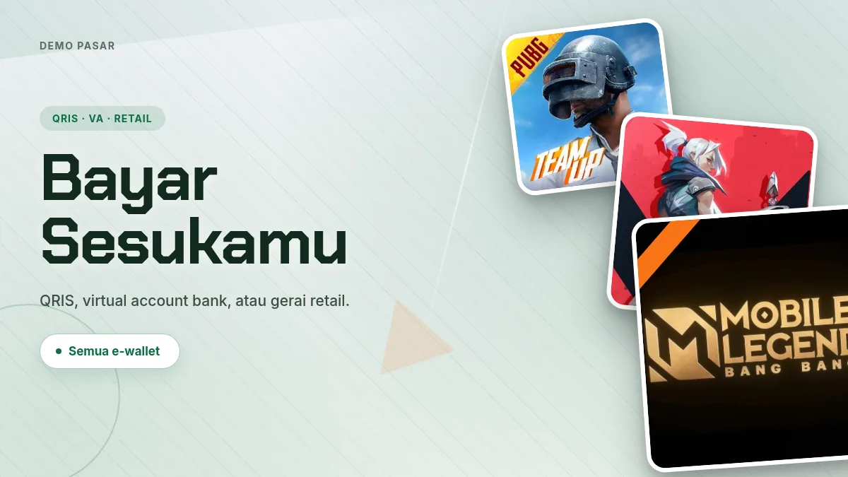 Bayar pakai QRIS, virtual account, atau gerai retail