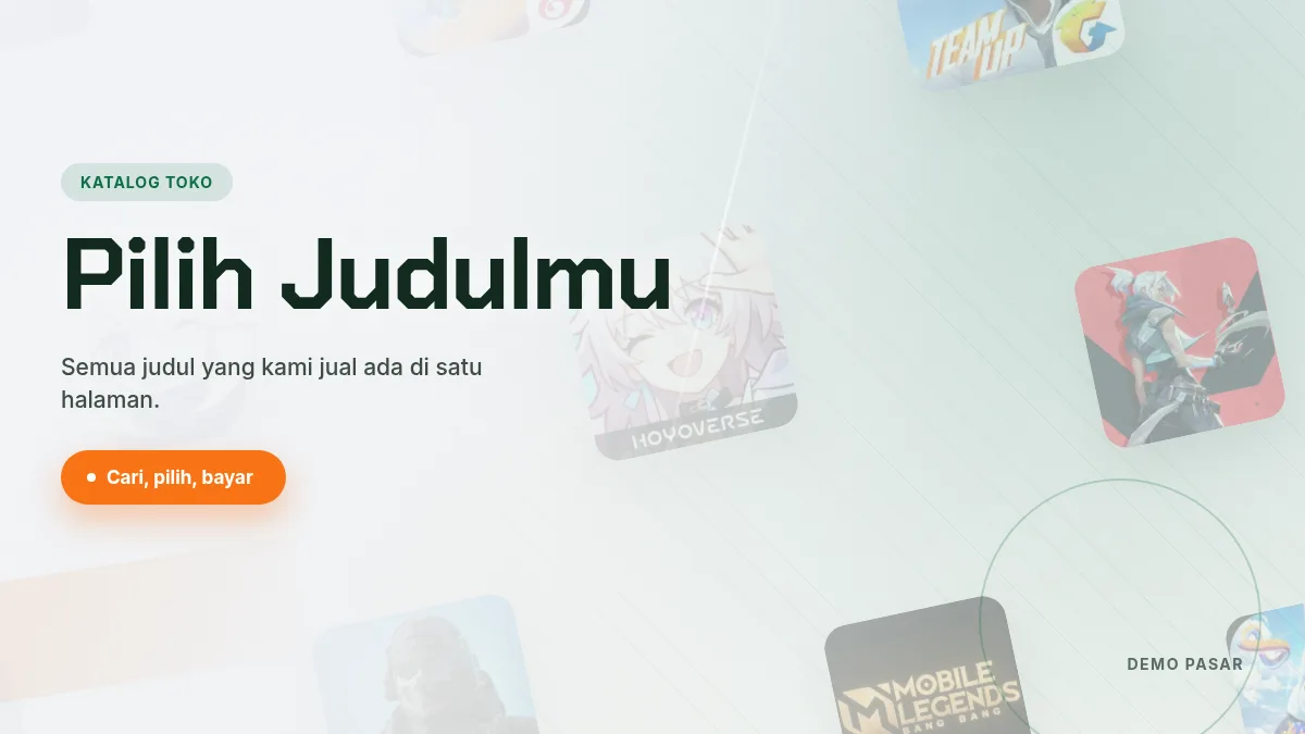 Katalog lengkap, semua judul di satu halaman