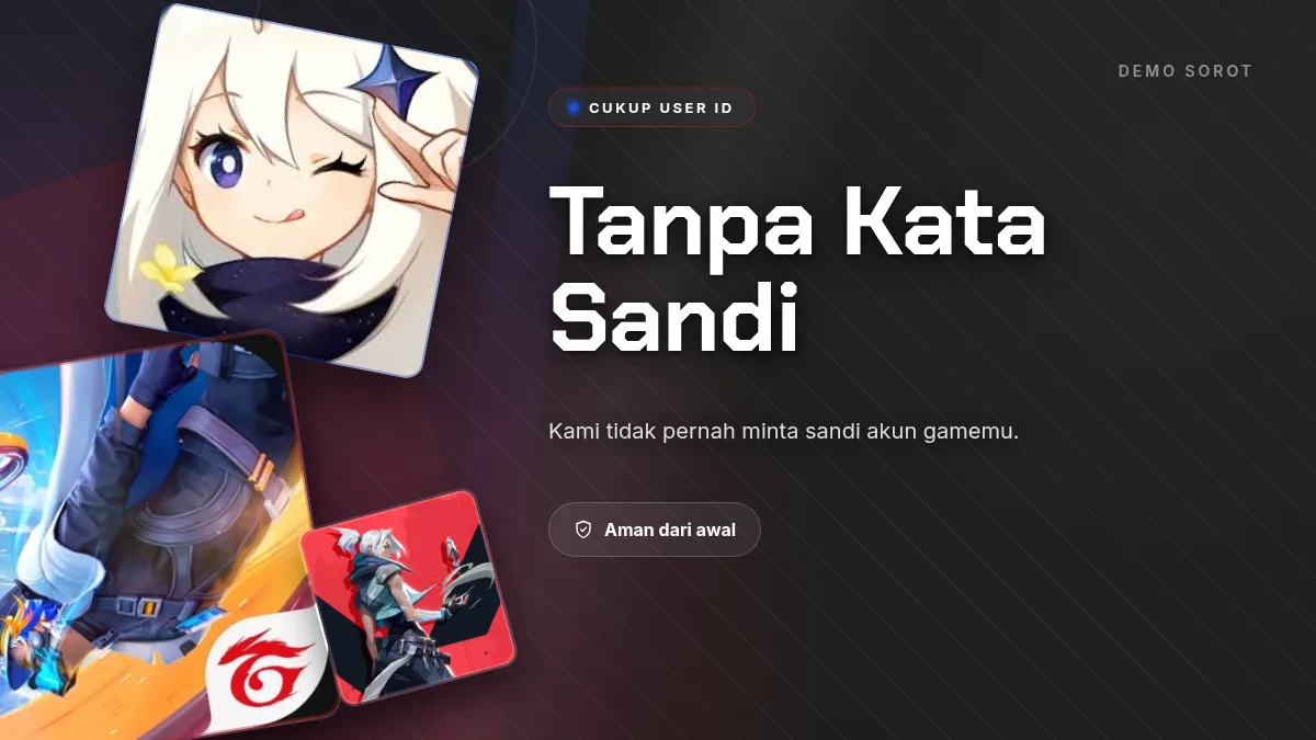 Tanpa kata sandi akun game, cukup User ID
