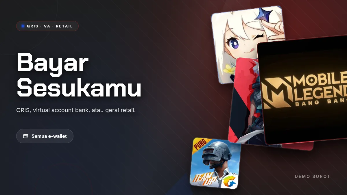 Bayar pakai QRIS, virtual account, atau gerai retail