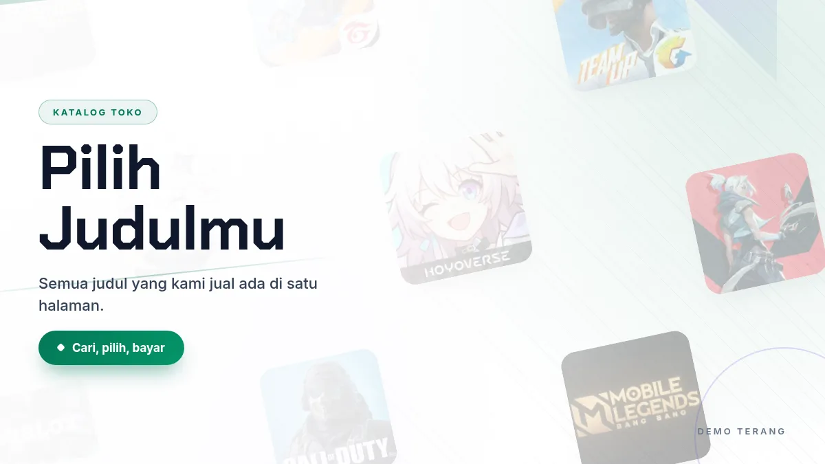 Katalog lengkap, semua judul di satu halaman