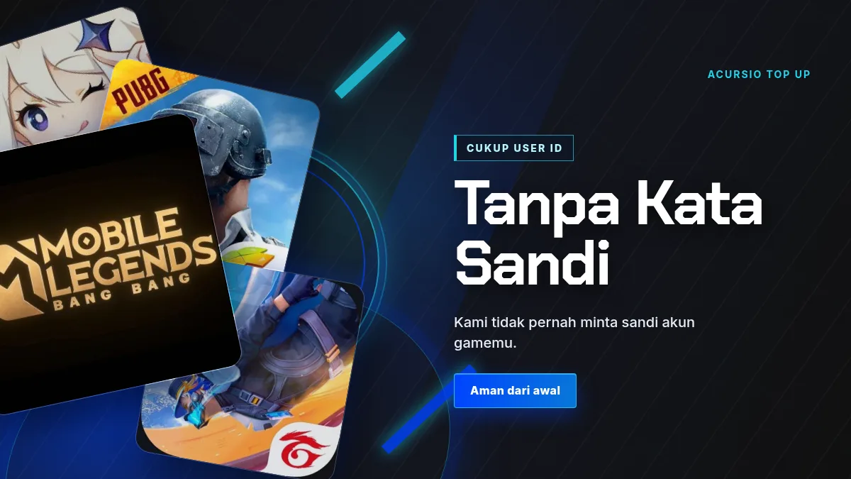 Tanpa kata sandi akun game, cukup User ID