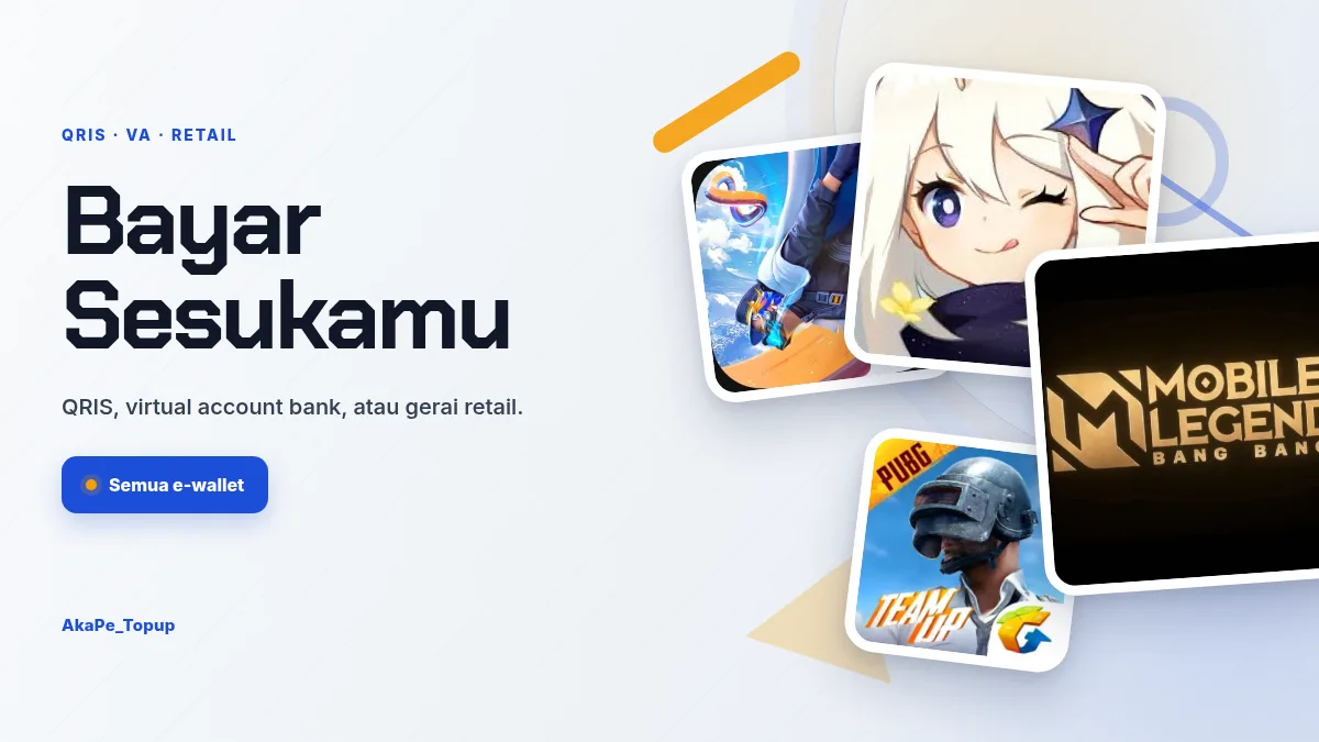 Bayar pakai QRIS, virtual account, atau gerai retail