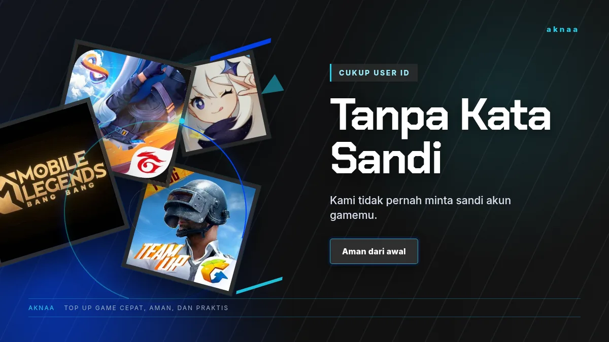 Tanpa kata sandi akun game, cukup User ID