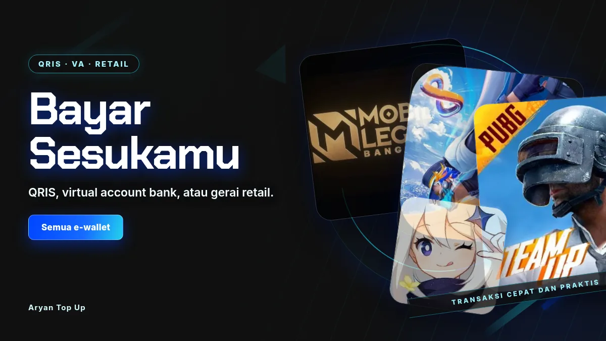 Bayar pakai QRIS, virtual account, atau gerai retail