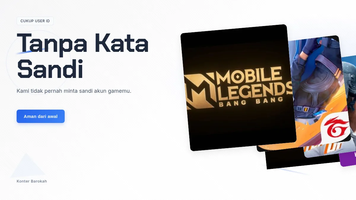 Tanpa kata sandi akun game, cukup User ID
