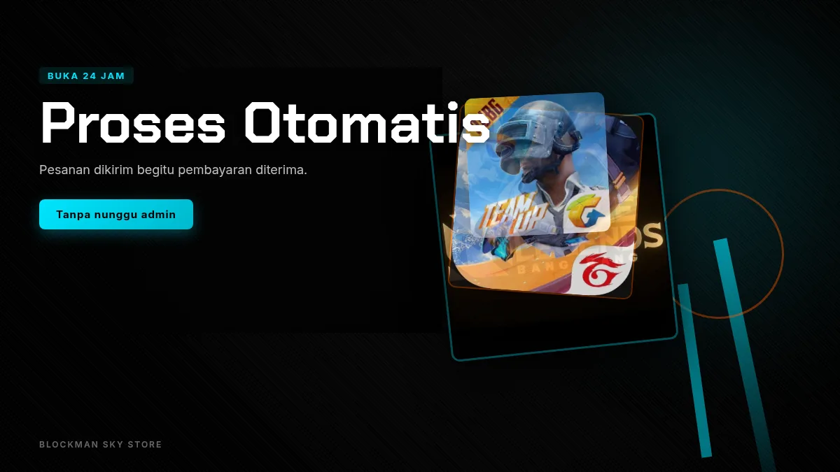 Proses otomatis, buka 24 jam