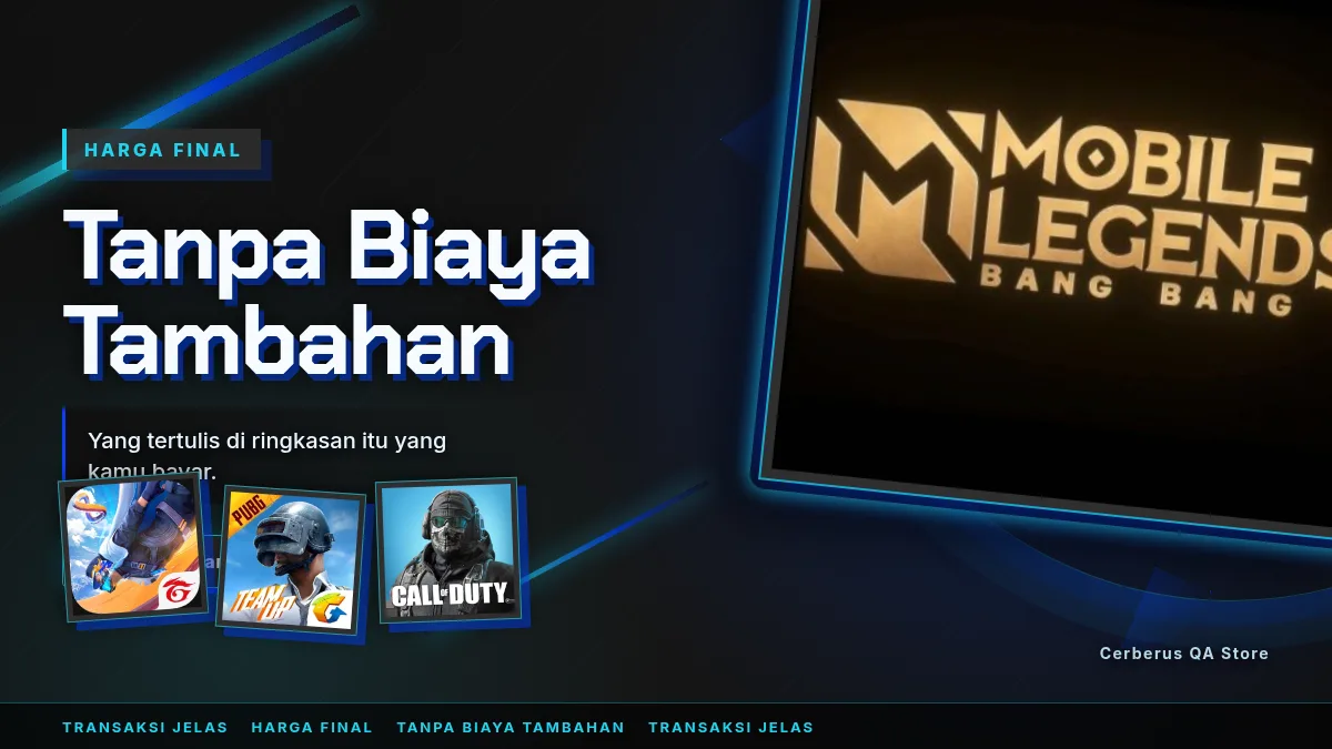 Harga final, tanpa biaya tambahan di halaman bayar