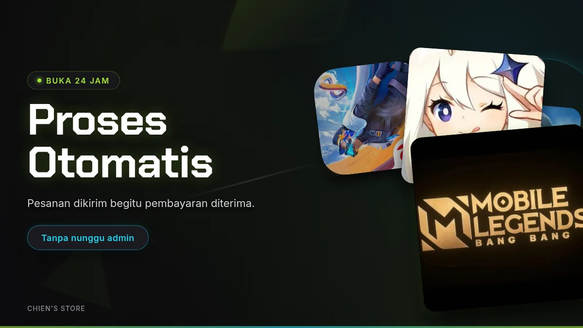 Proses otomatis, buka 24 jam