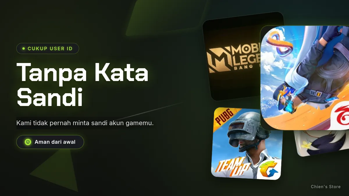 Tanpa kata sandi akun game, cukup User ID
