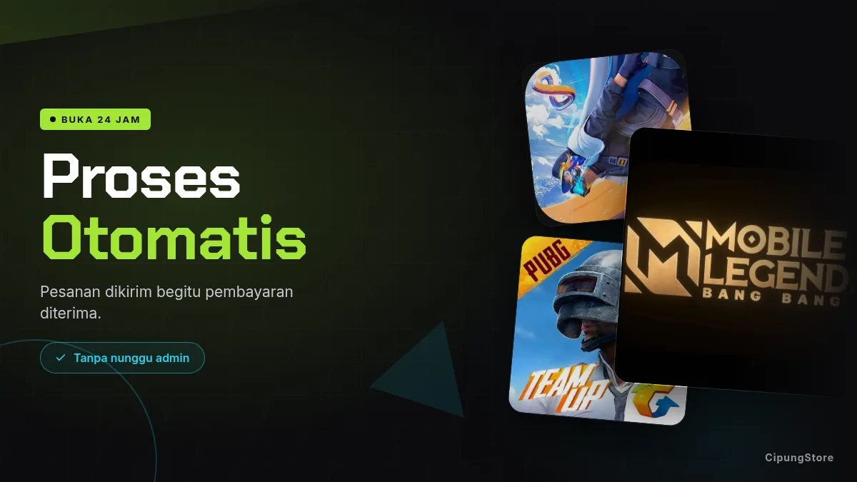 Proses otomatis, buka 24 jam