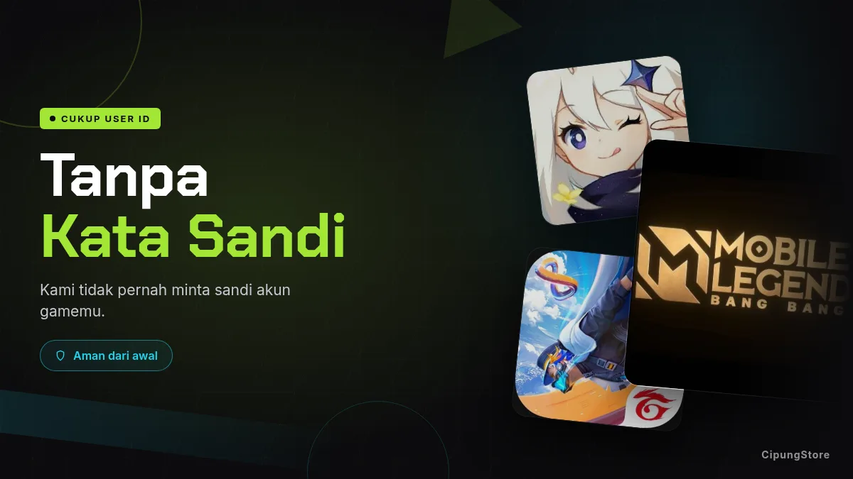 Tanpa kata sandi akun game, cukup User ID