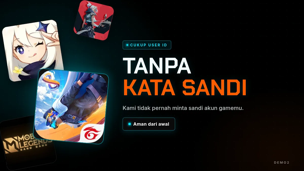 Tanpa kata sandi akun game, cukup User ID