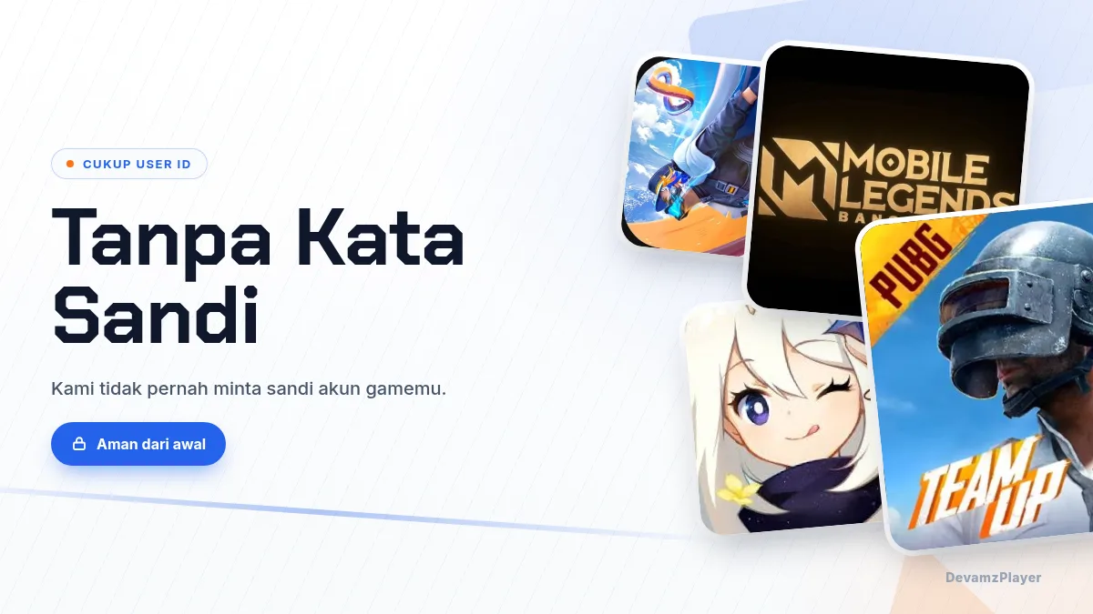 Tanpa kata sandi akun game, cukup User ID