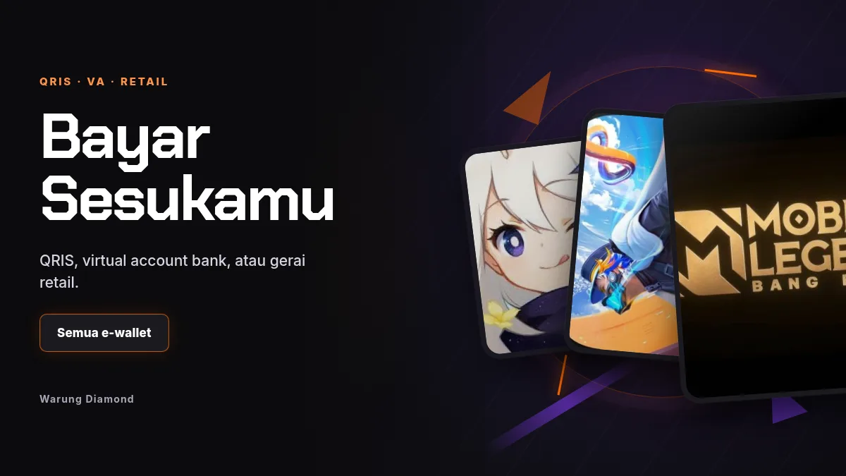Bayar pakai QRIS, virtual account, atau gerai retail
