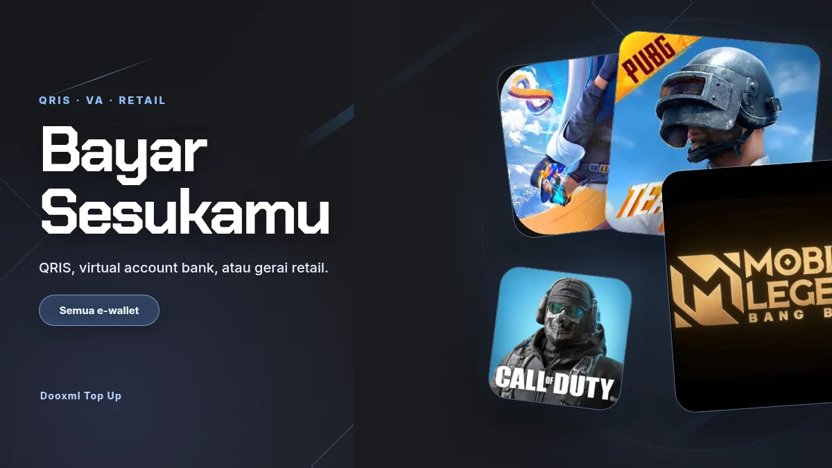 Bayar pakai QRIS, virtual account, atau gerai retail