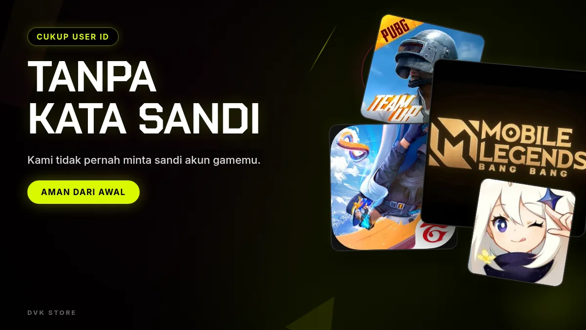 Tanpa kata sandi akun game, cukup User ID