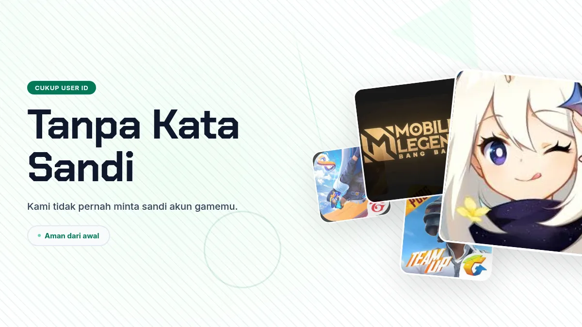 Tanpa kata sandi akun game, cukup User ID