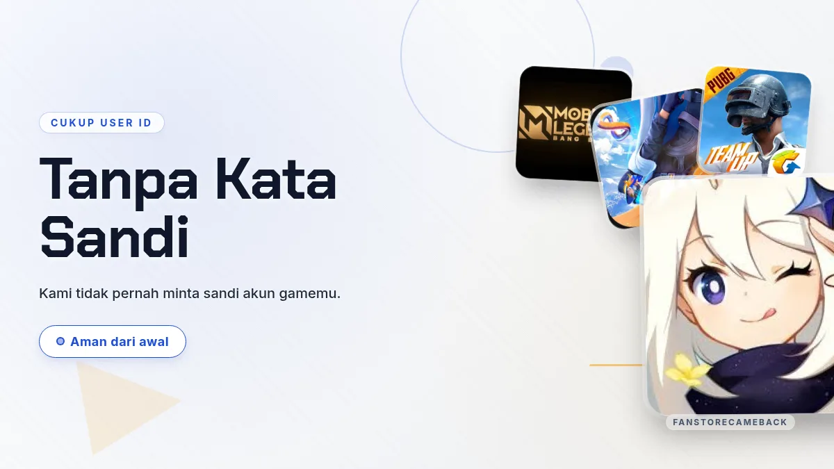 Tanpa kata sandi akun game, cukup User ID