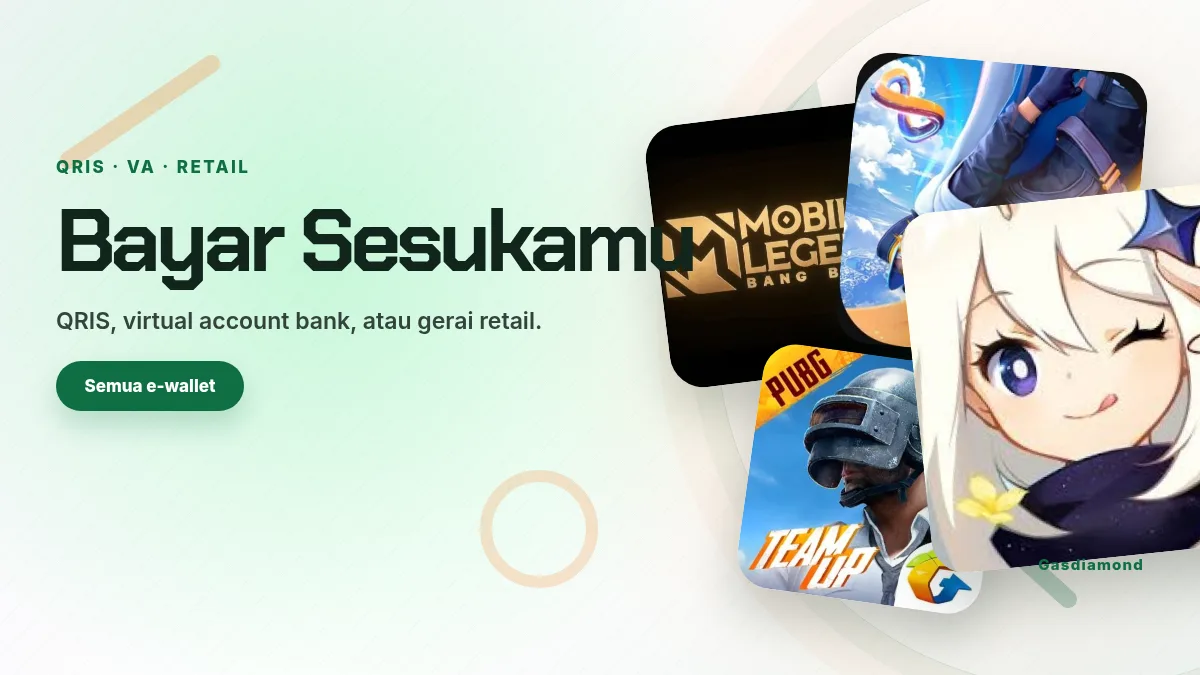 Bayar pakai QRIS, virtual account, atau gerai retail