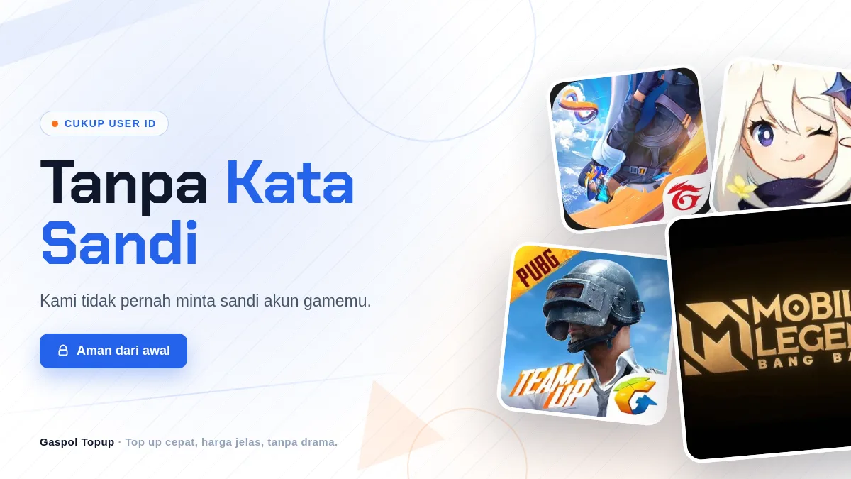 Tanpa kata sandi akun game, cukup User ID