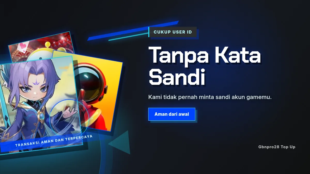 Tanpa kata sandi akun game, cukup User ID