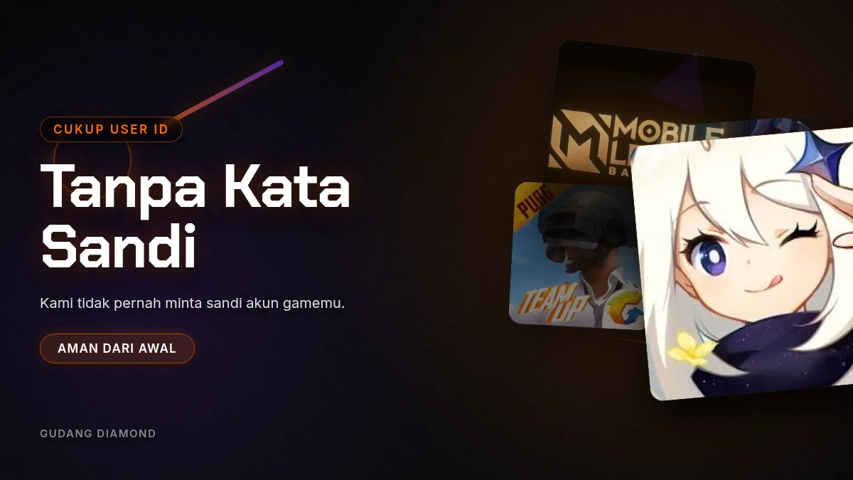 Tanpa kata sandi akun game, cukup User ID