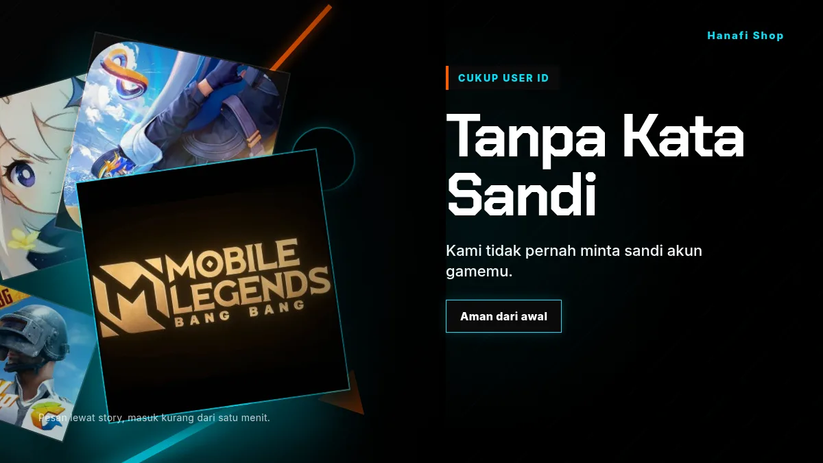 Tanpa kata sandi akun game, cukup User ID