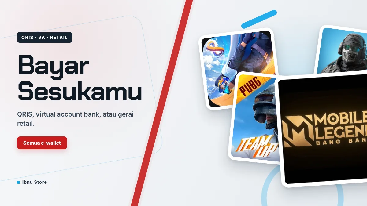 Bayar pakai QRIS, virtual account, atau gerai retail