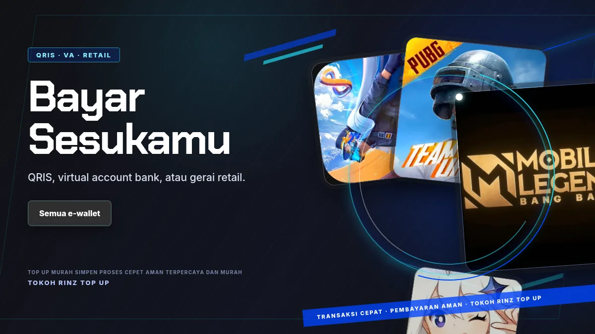 Bayar pakai QRIS, virtual account, atau gerai retail