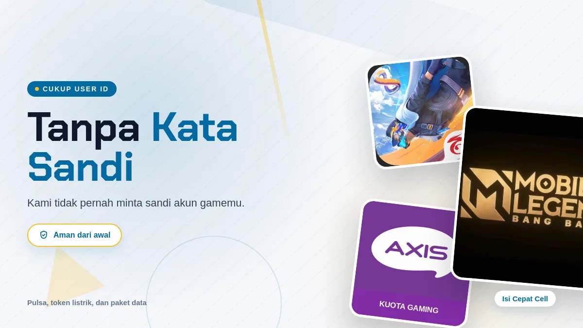 Tanpa kata sandi akun game, cukup User ID