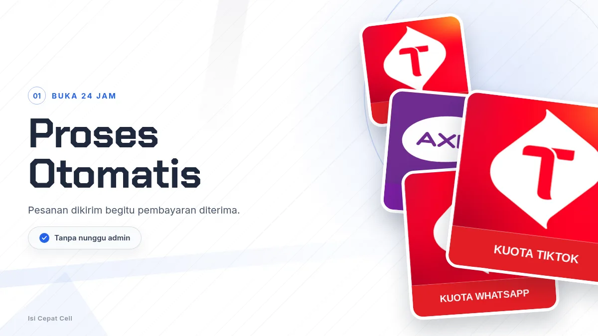 Proses otomatis, buka 24 jam