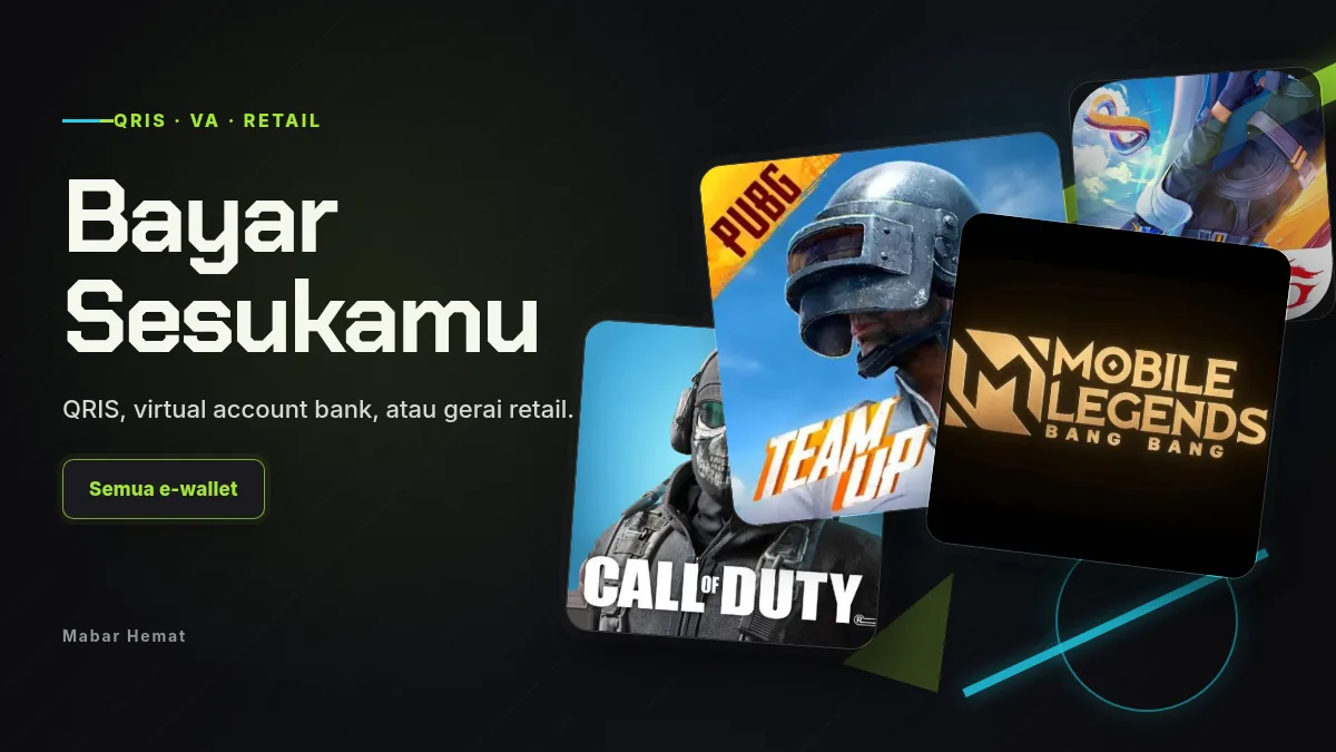 Bayar pakai QRIS, virtual account, atau gerai retail