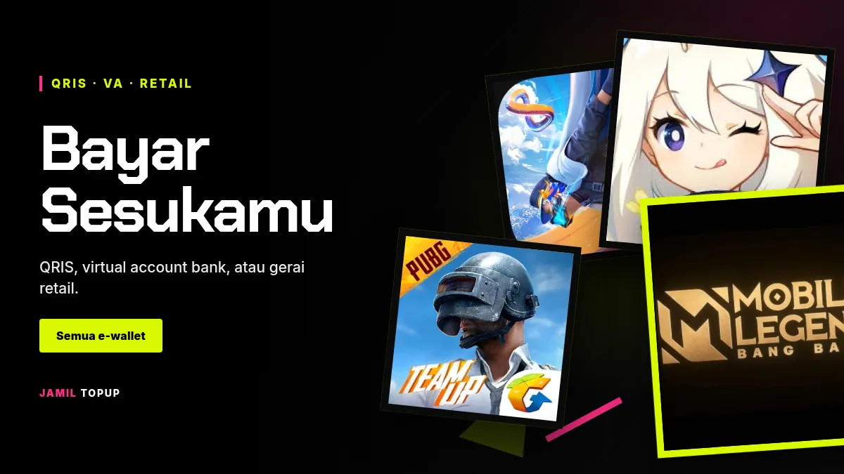 Bayar pakai QRIS, virtual account, atau gerai retail