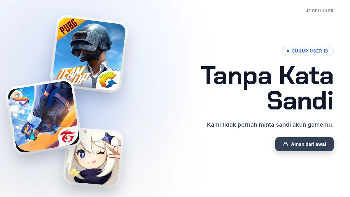 Tanpa kata sandi akun game, cukup User ID