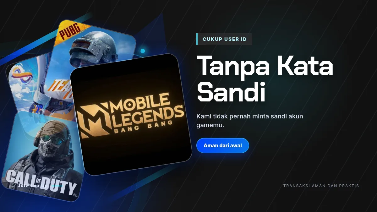 Tanpa kata sandi akun game, cukup User ID