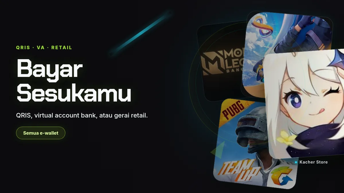 Bayar pakai QRIS, virtual account, atau gerai retail