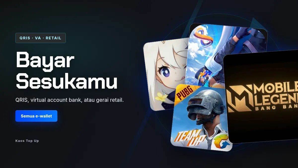 Bayar pakai QRIS, virtual account, atau gerai retail