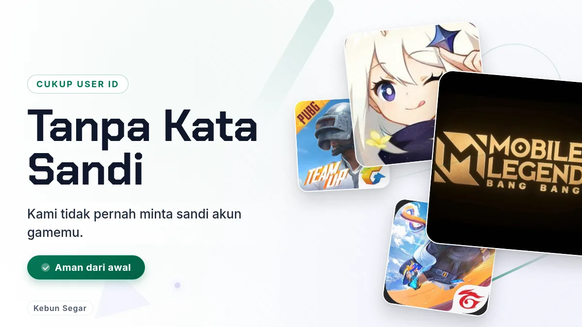 Tanpa kata sandi akun game, cukup User ID