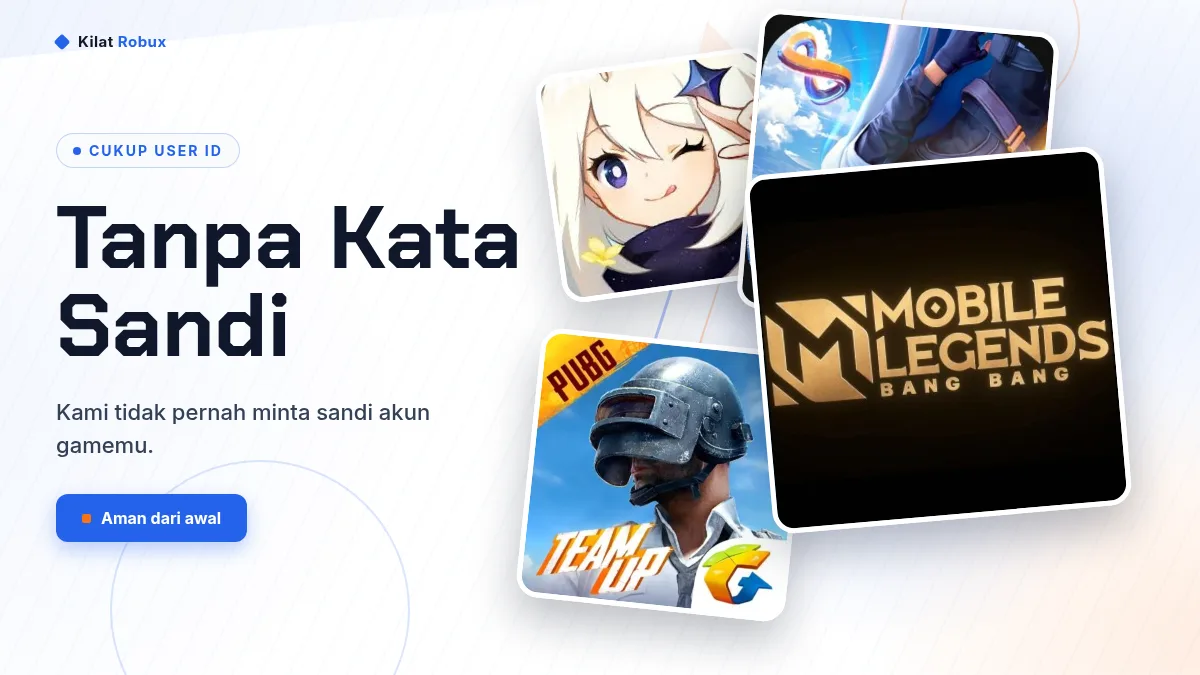 Tanpa kata sandi akun game, cukup User ID